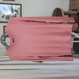 NWT Halogen long sleeve pink sweater size small covered buttons on cuff